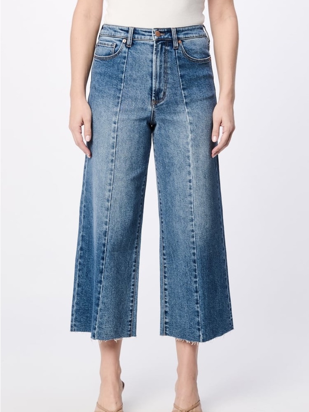Dear John Audrey Wide-Leg Cropped Jeans